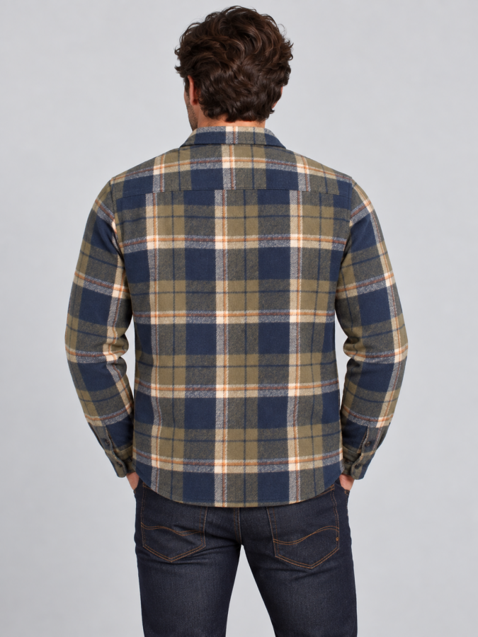 Afbeelding van KS15029 Field Check Army - Overshirt in Flanel  -  Kronstadt